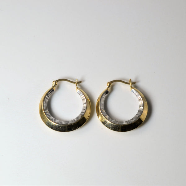 Two Tone Gold Hoops |