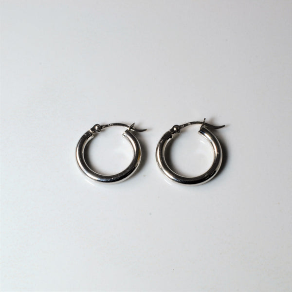 White Gold Hoop Earrings |