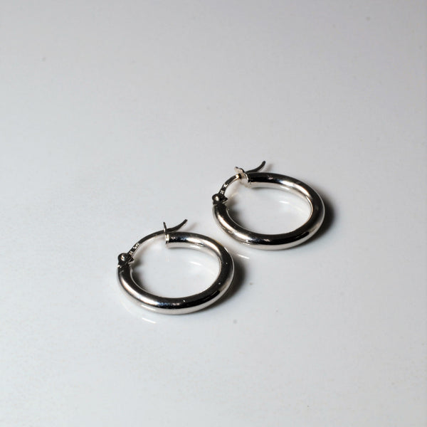 White Gold Hoop Earrings |