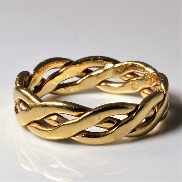 Yellow Gold Braided Band | SZ 4.5 |