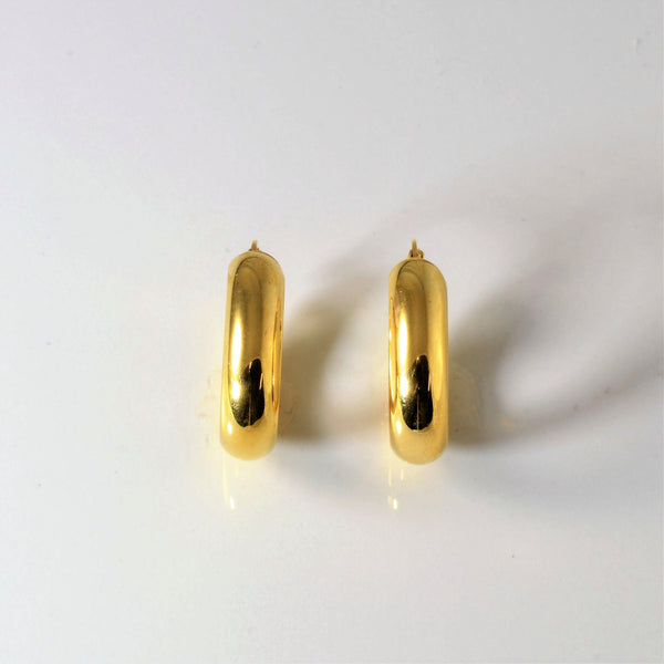 Plain Gold Huggie Earrings |