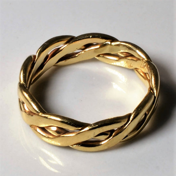 Yellow Gold Braided Band | SZ 4.5 |