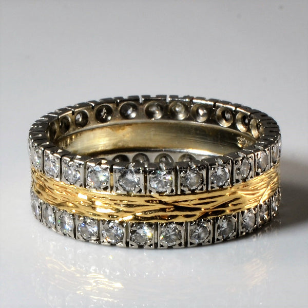 'Birks' Two Tone Diamond Eternity Band | 1.25ctw | SZ 7.25 |