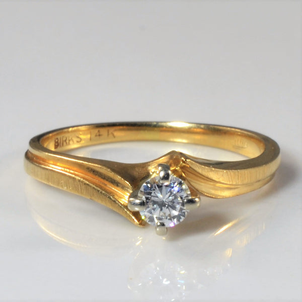 'Birks' Bypass Solitaire Diamond Ring | 0.15ct | SZ 4.25 |