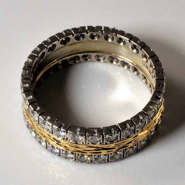 'Birks' Two Tone Diamond Eternity Band | 1.25ctw | SZ 7.25 |