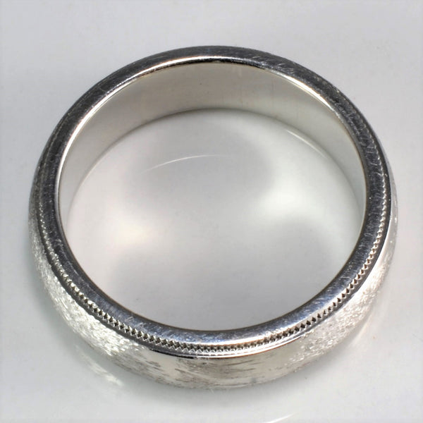 Tiffany & Co.' Platinum Solid Brushed Band  | SZ 8.25 |