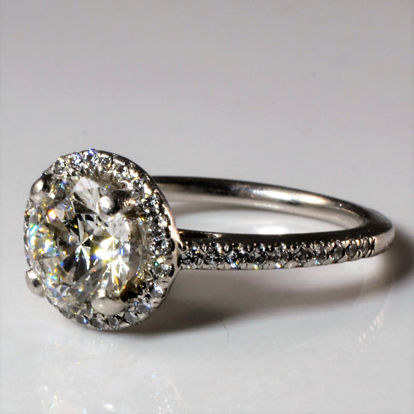 Diamond Halo Engagement Ring | 1.89ctw | SZ 5.25 |