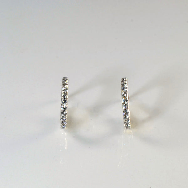 'Tiffany & Co.' Metro Diamond Hoop Earrings | 0.38ctw |