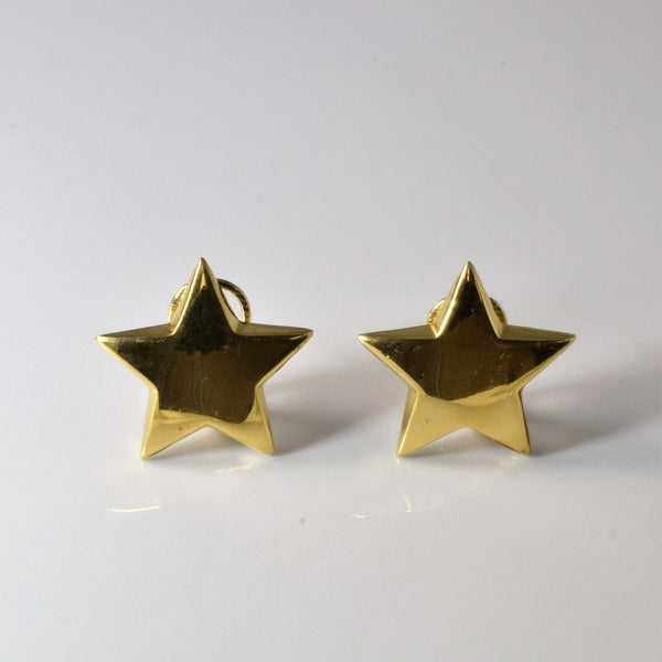 Omega Clip Puffed Star Studs |