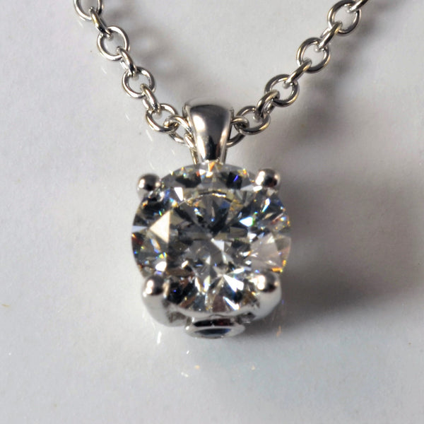 'Birks' Blue Solitaire Diamond Necklace | 0.53ct | 18