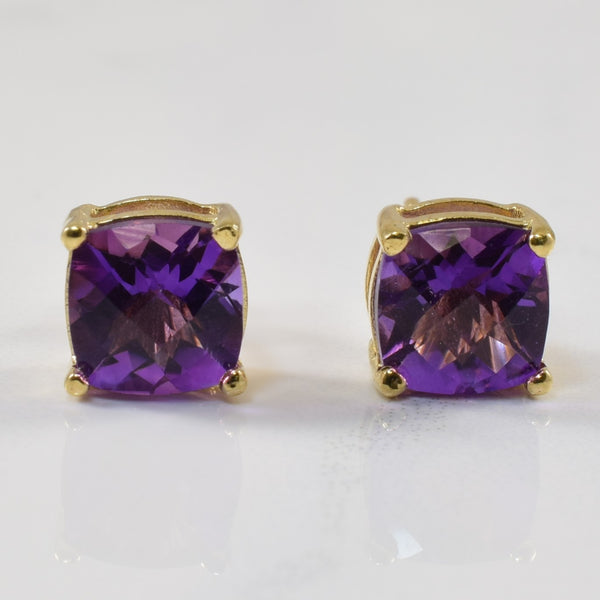 Amethyst Stud Earrings | 3.00ctw |