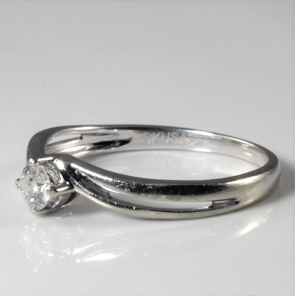 Bypass Solitaire Diamond Ring | 0.15ct | SZ 6.75 |