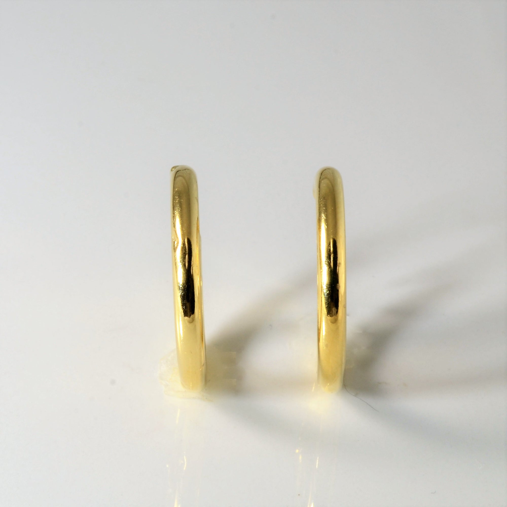 Yellow Gold Plain Hoops |