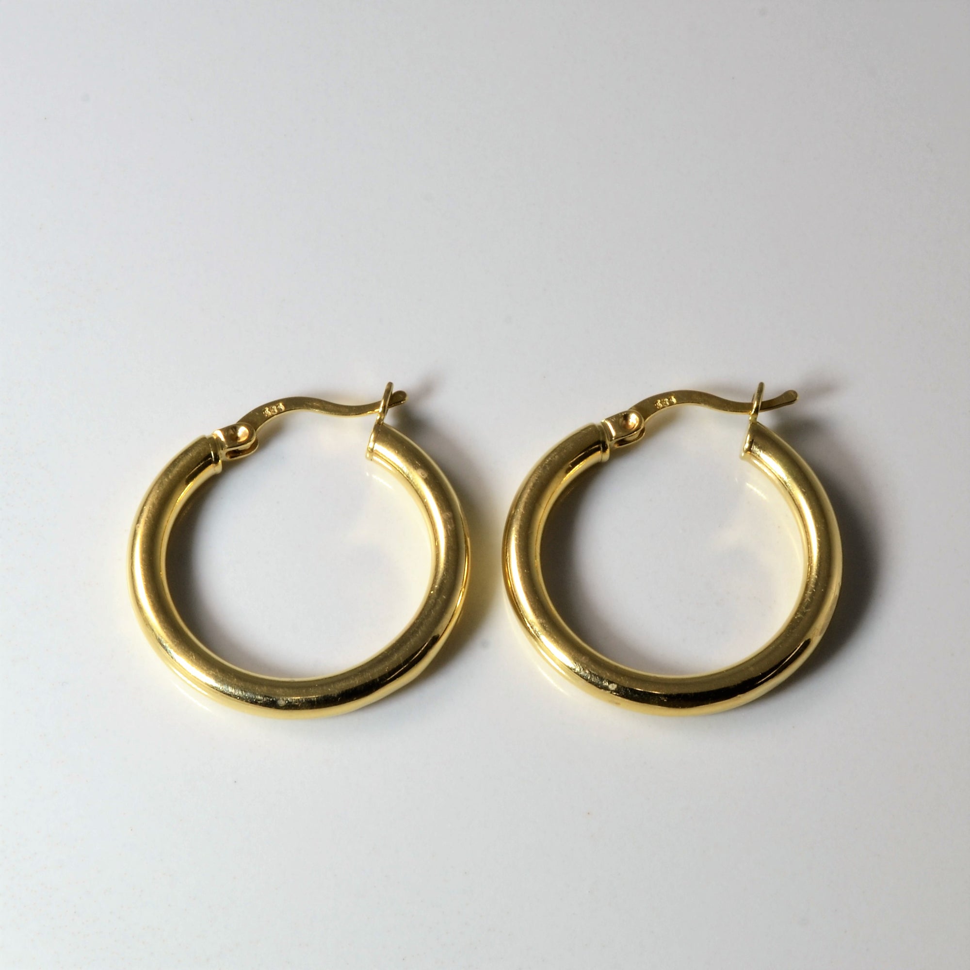 Yellow Gold Plain Hoops |