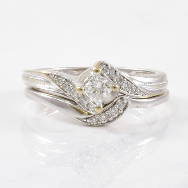 Bypass Diamond Wedding Set | 0.32ctw | SZ 7 |