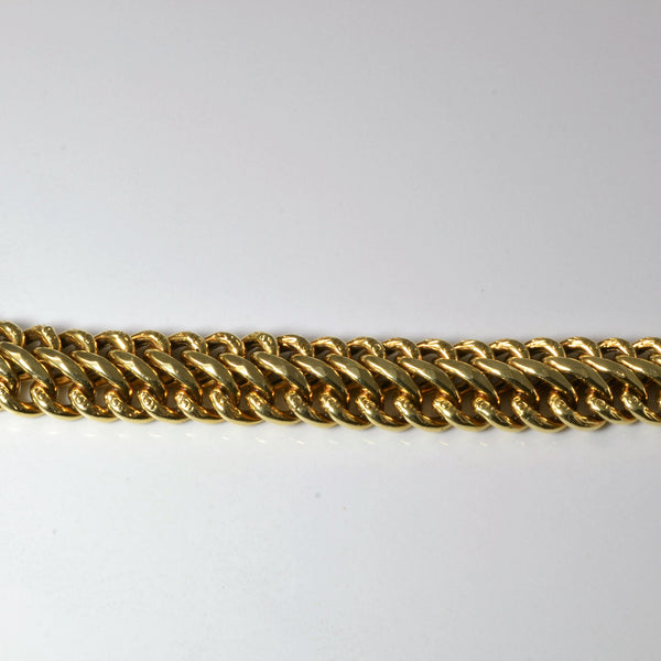 14k Yellow Gold Parallel Chain Choker | 15