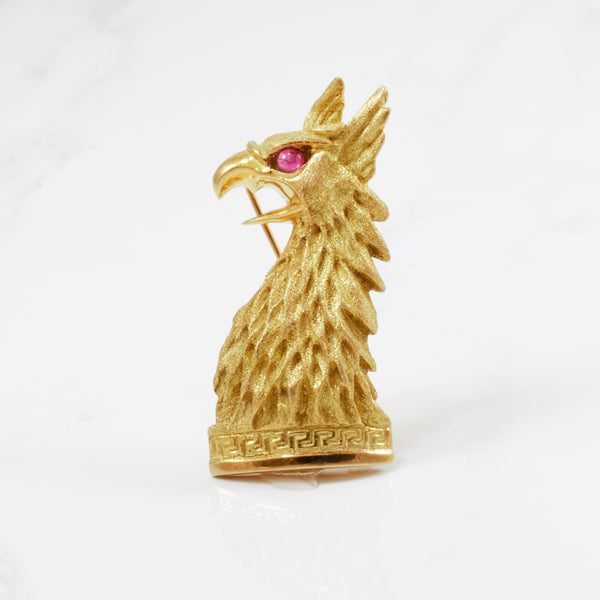 'Andreas von Zadora-Gerlof' Ruby Griffon Brooch