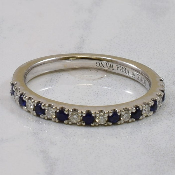 'Vera Wang' Alternating Sapphire & Diamond Band | 0.18ctw, 0.15ctw | SZ 6.75 |