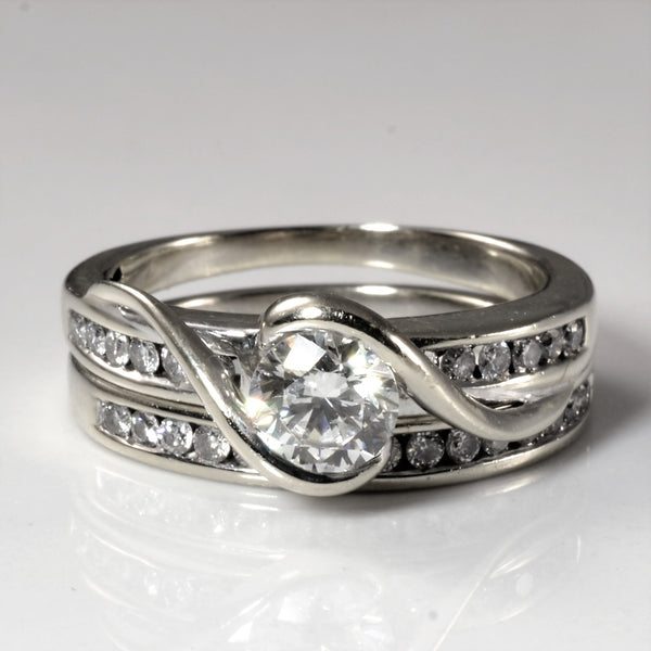 Bypass Diamond Wedding Set | 1.02ctw | SZ 6.25 |