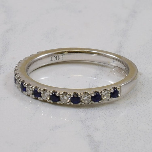 'Vera Wang' Alternating Sapphire & Diamond Band | 0.18ctw, 0.15ctw | SZ 6.75 |