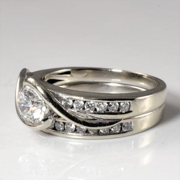 Bypass Diamond Wedding Set | 1.02ctw | SZ 6.25 |