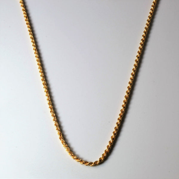 18k Yellow Gold Rope Chain | 23