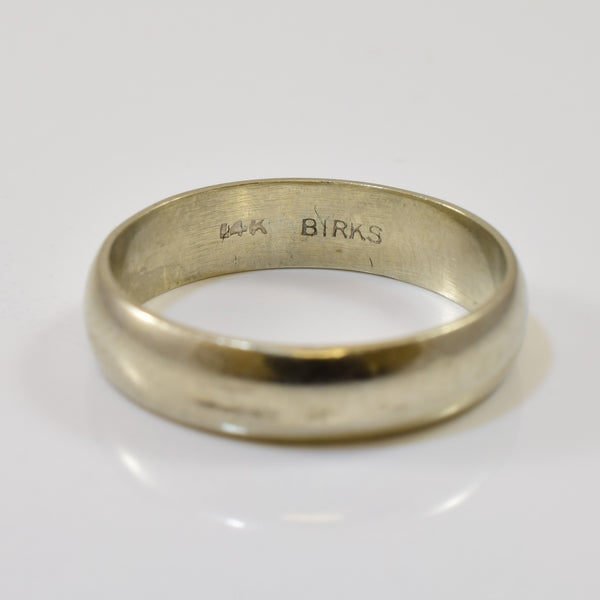 'Birks' Classic White Gold Band | SZ 7 |