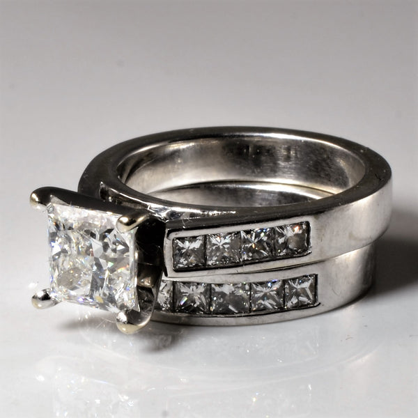 Princess Diamond Wedding Set | 3.11ctw | SZ 5.5 |