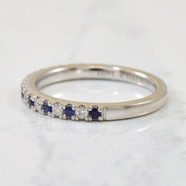 'Vera Wang' Alternating Sapphire & Diamond Band | 0.20ctw, 0.13ctw | SZ 6.5 |