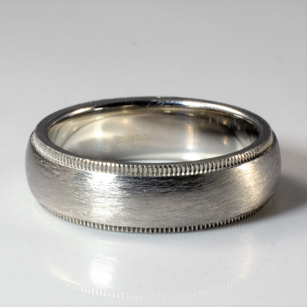 Tiffany & Co.' Platinum Solid Brushed Band  | SZ 8.25 |