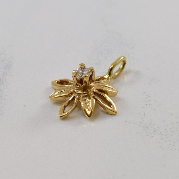 Diamond Flower Pendant | 0.04ct |