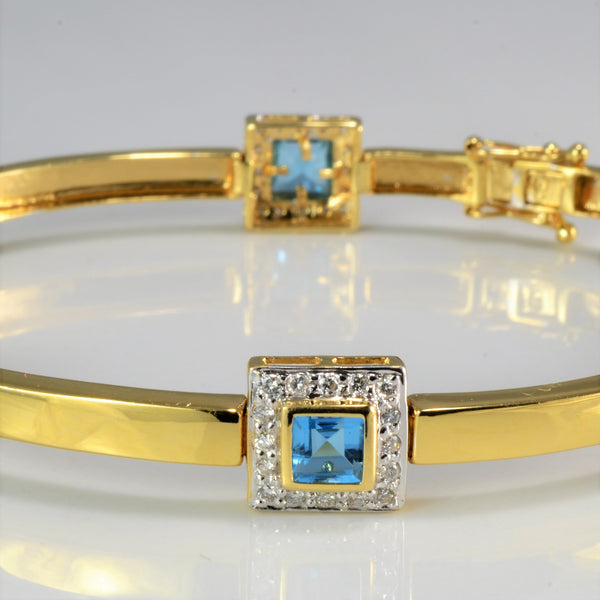 Topaz & Diamond Ladies Bracelet | 0.50 ctw, 7'' |