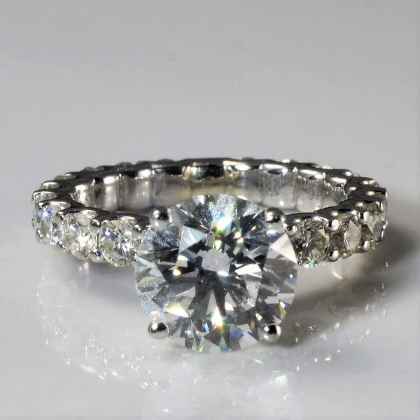 GIA Certified Diamond Eternity Engagement Ring | 3.62ctw | SZ 4 |