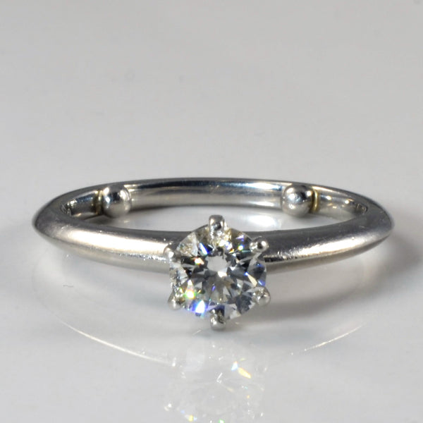 'Tiffany & Co.' Platinum Solitaire Engagement Ring | 0.46ct | SZ 6.25 |