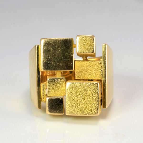 CAVELTI Textured Gold Heavy Ring | SZ 10.25 |