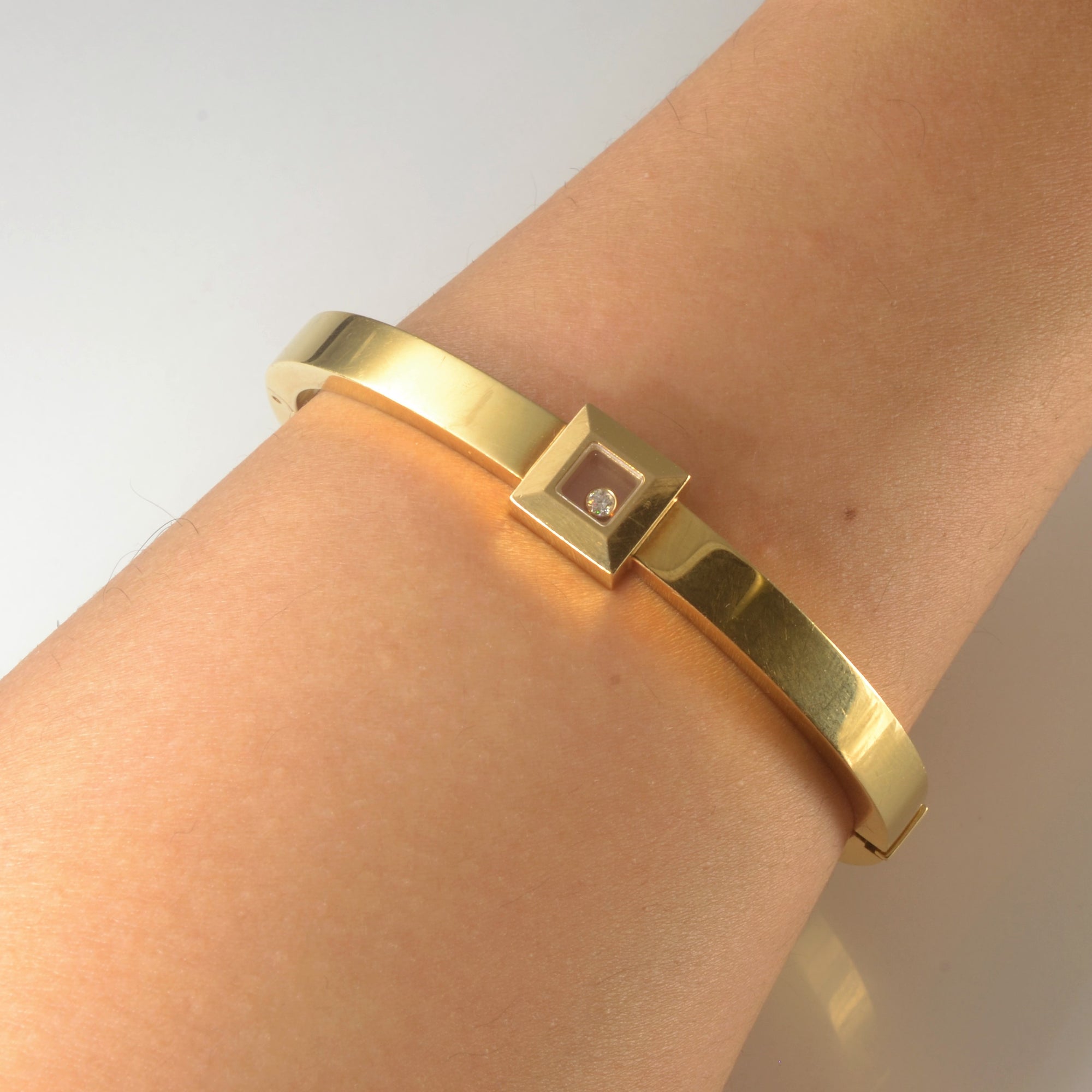 'Chopard' Happy Diamonds Icons Box Bangle | 0.03ct | SZ 6.5
