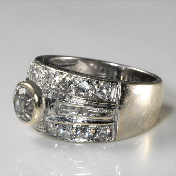 Modified Art Deco Diamond Ring | 1.88tw | SZ 6.5 |