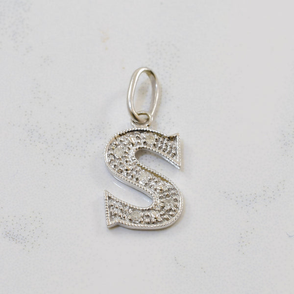 Diamond Initial 'S' Pendant | 0.03ctw |