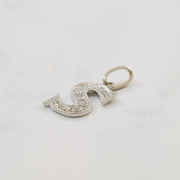 Diamond Initial 'S' Pendant | 0.03ctw |