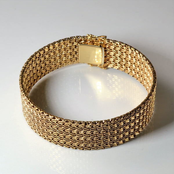 'Birks' Woven Gold Bracelet | 8