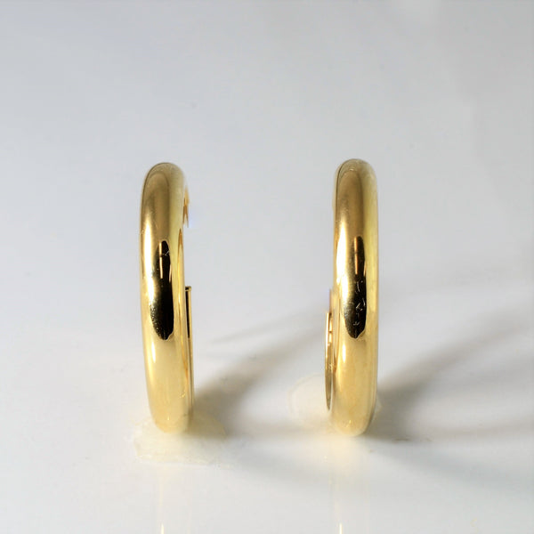 Plain Yellow Gold Hoop Earrings |