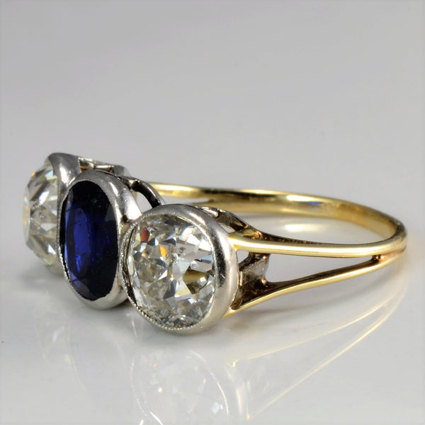 Three Stone Edwardian Era Engagement Ring | 2.42 ctw, SZ 6 |