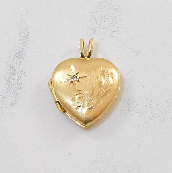 Star Set Diamond Heart Locket | 0.005ct |