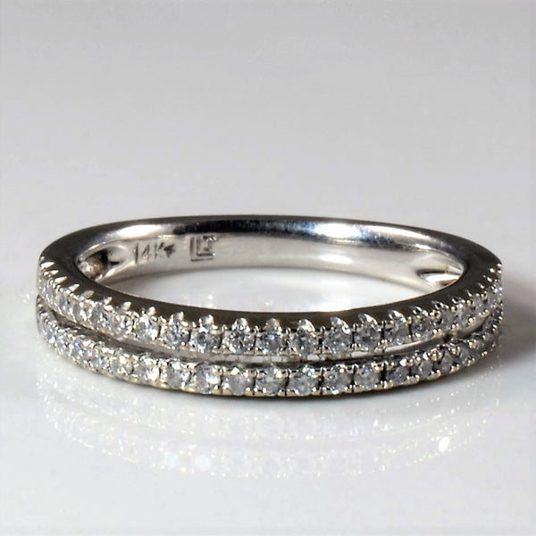 Double Row Pave Diamond Band | 0.46ctw | SZ 4.5 |