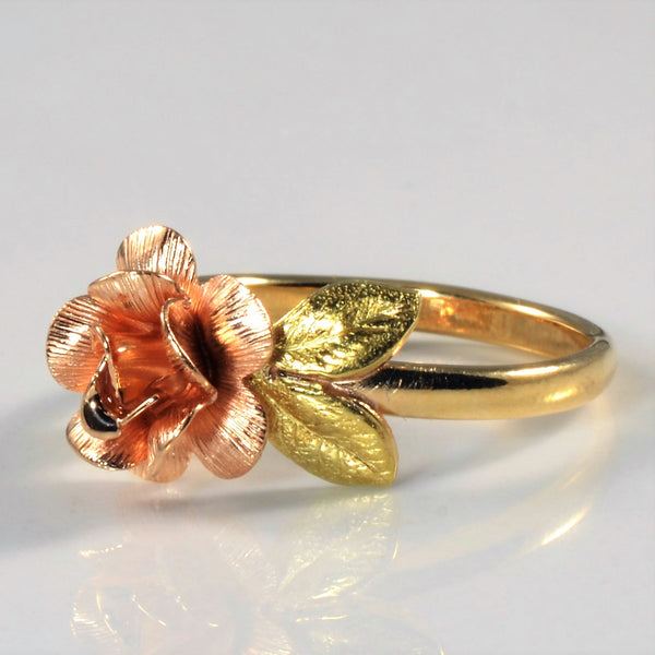 Two Tone Gold Rose Ring | SZ 5.75 |