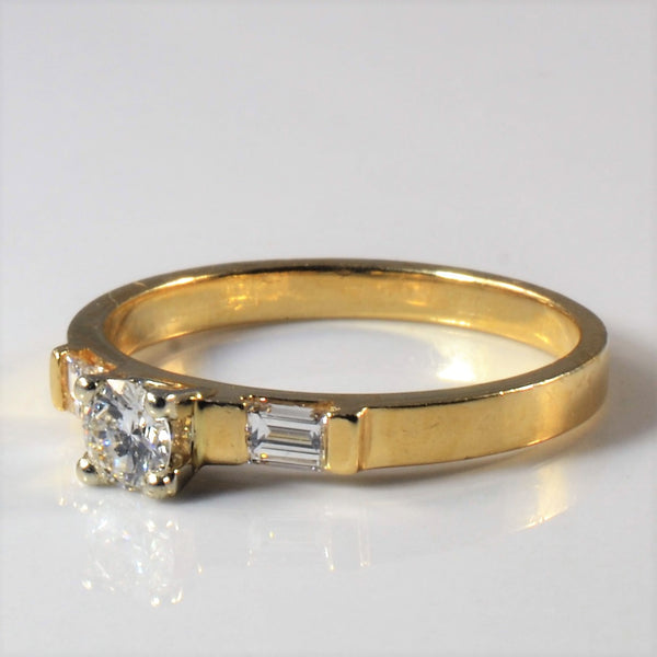 'Birks' Baguette Side Stone Diamond Ring | 0.38ctw | SZ 6.25 |