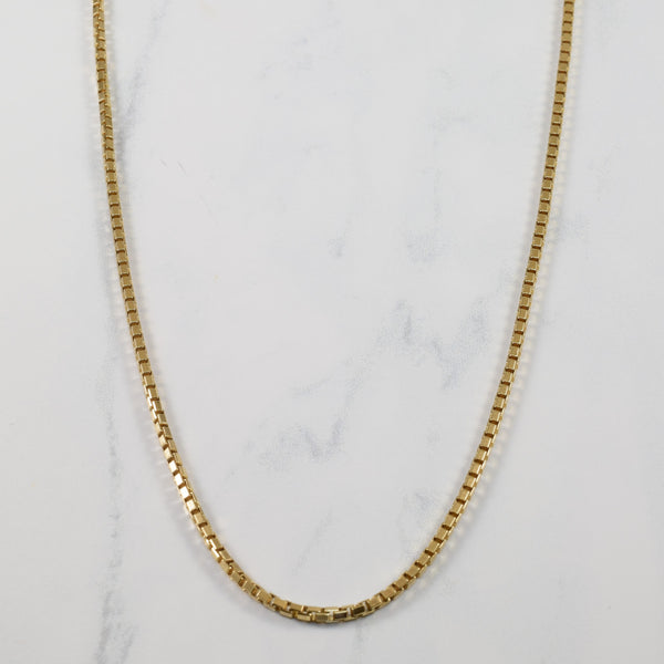 10k Yellow Gold Box Chain | 26