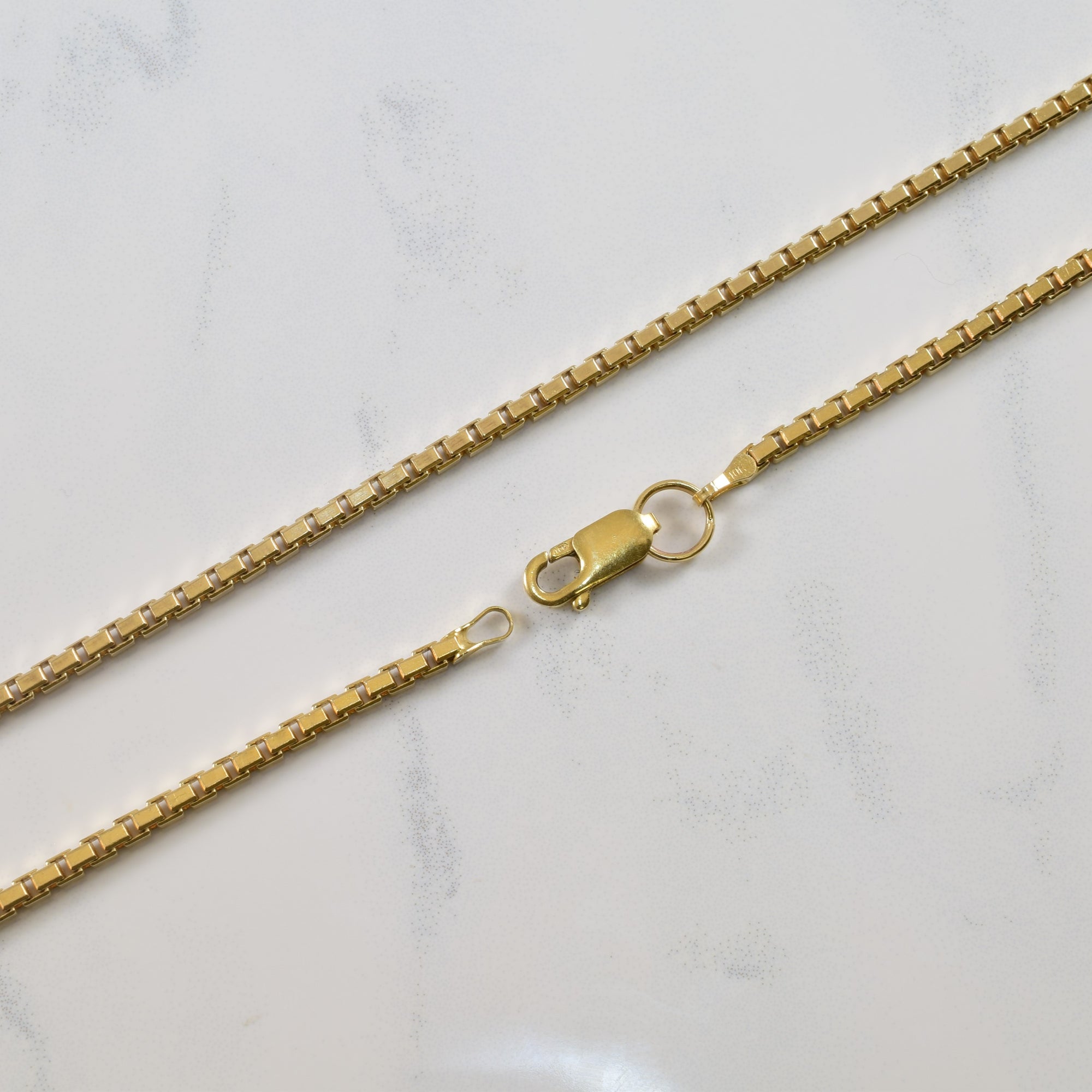 10k Yellow Gold Box Chain | 26