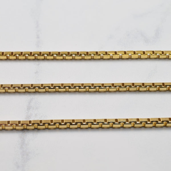 10k Yellow Gold Box Chain | 26