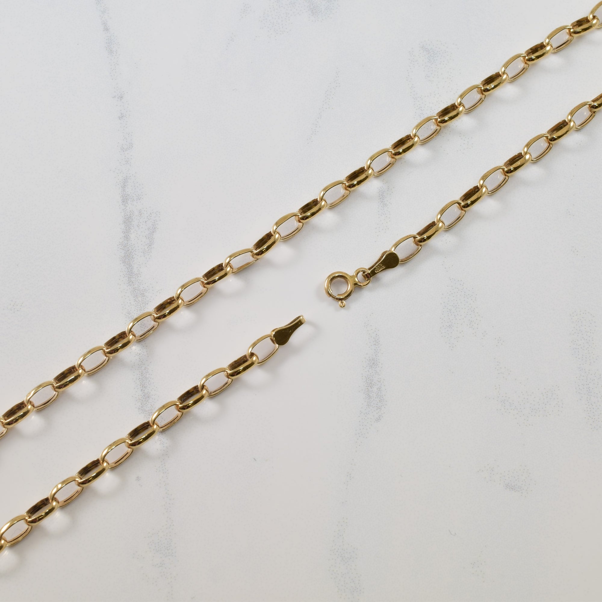 10k Yellow Gold Cable Chain | 18.5